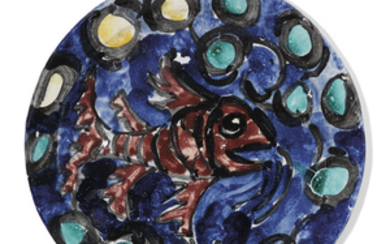 Maurice de Vlaminck (1876-1958), Poisson rouge sur fond bleu