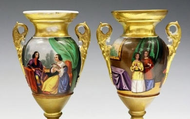 Pr. Old Paris Porcelain Vases