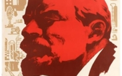 Propaganda Poster Lenin Genius USSR