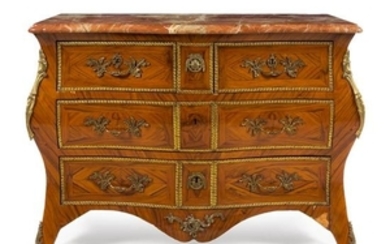 * A Regence Style Gilt Metal Mounted Commode