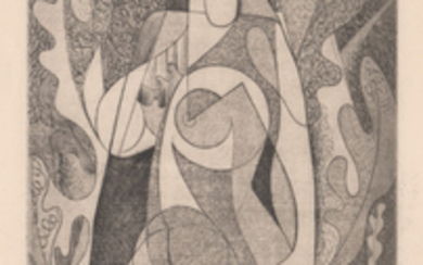 Russell T. Limbach Aquatint [Nude, Abstract]