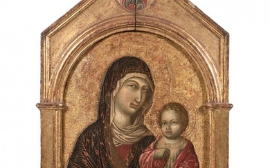Sienne, vers 1300 Ecole de Duccio Madone et l'Enfant