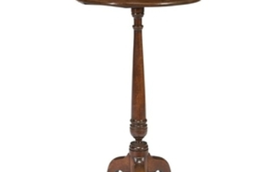 Turned walnut candlestand late 18th century H: 28 in....