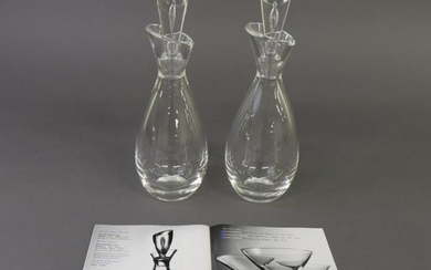 Two Steuben Glass Heritage Liqueur Decanters