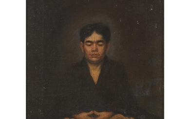 UNKNOWN ARTIST (20th century) PORTRAIT OF A SEATED FIGURE...