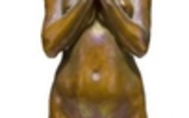 Zsolnay, an Eosin glazed ceramic figure ‘Eve’,...