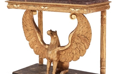 A Swedish Empire console table, Stockholm, first half of the 19th century.