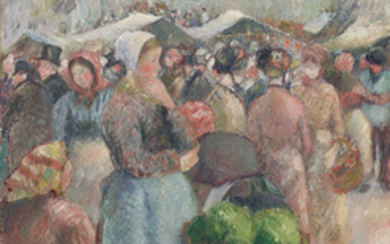 Camille Pissarro (1830-1903), Le Marché de Gisors, Grande-Rue