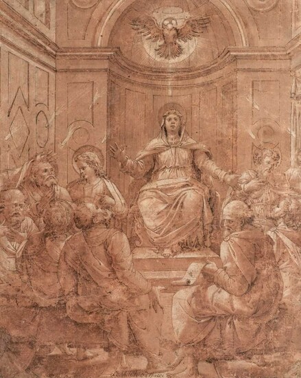 Florentine School. Descent of the Holy Spirit, circa 1500-1525