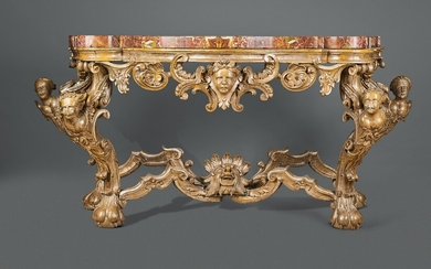 A Roman carved softwood console table