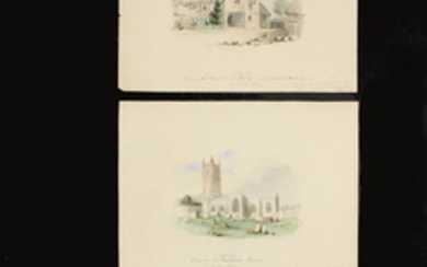 (4) ORIGINAL PIECES OF ARTWORK BY MEMBERS OF THE WARREN FAMILY OF BOSTON