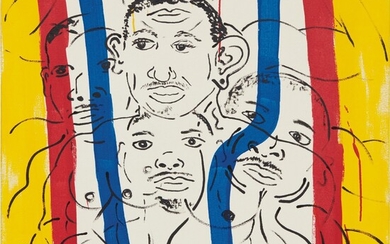 Keith Haring, Red-Yellow-Blue #16 (Portrait of Adolpho)