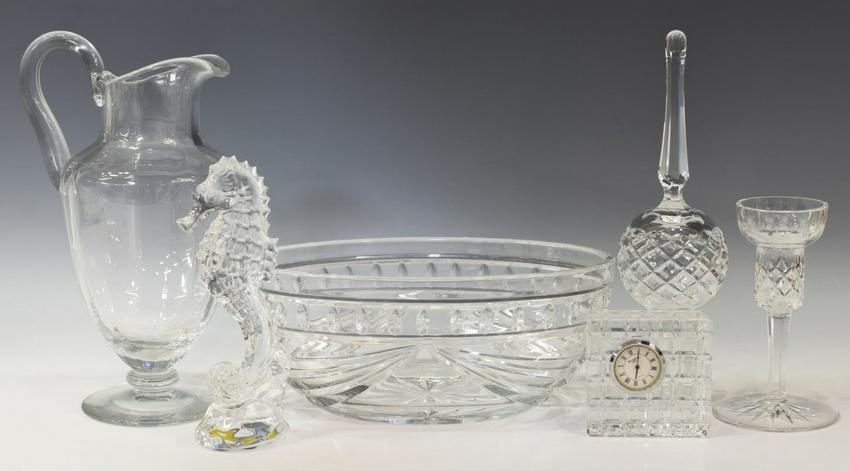 (6) WATERFORD & BACCARAT CRYSTAL TABLE ITEMS