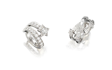 A Pair of Diamond 'Comète' Rings,, by Chanel