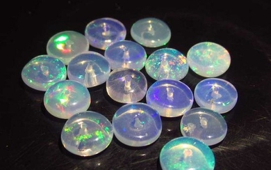 6.18 Ct Genuine 16 Ethiopian Drilled Round Opal Beads