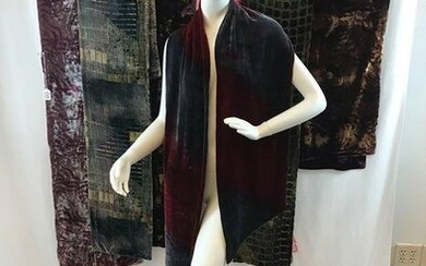 7 Quality Velvet Printed and Hand Dyed Scarves