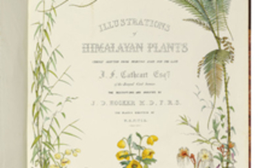 HOOKER, Joseph Dalton (1817-1911). Illustrations of Himalayan Plants [chiefly selected from Drawings made for the late J.F. Cathcart Esq. of the Bengal Civil Service]. London: Lovell Reeve, 1855.