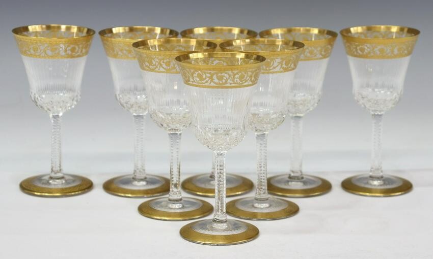 (8) SAINT LOUIS CRYSTAL 'THISTLE' SHERRY GLASSES