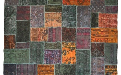 8 x 10 Multi-Colors Vintage Persian Patchwork Rug