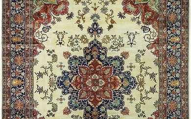 8 x 11 Beige Semi-Antique Persian Rug