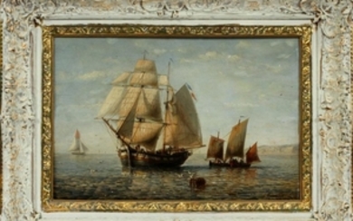 CHARLES EUPHRASIE KUWASSEG OIL ON WOOD PANEL, 1857