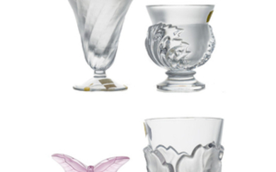 Four Lalique crystal items