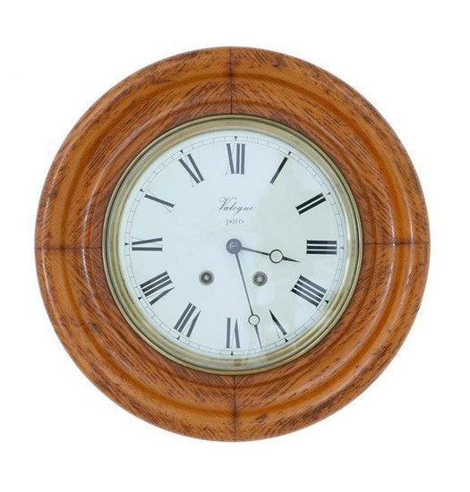 19TH CENTURY FRENCH OAK JAPY FRERES WALL CLOCK