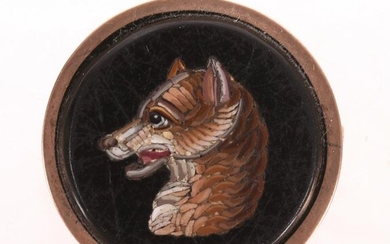 A 19th Century Micromosaic Pin, Fox