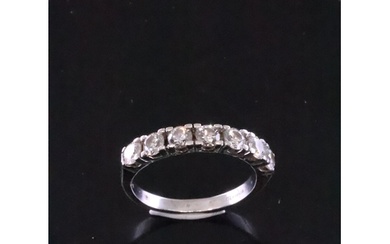 A 9ct gold diamond set half eternity ring finger size M (we ...