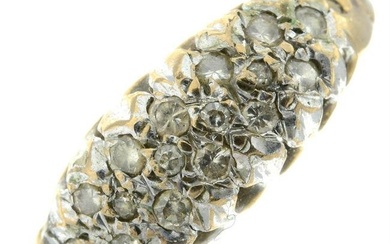 A 9ct gold pavé-set diamond dress ring.