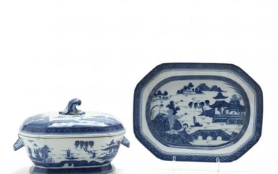 A Canton Style Tureen and Platter, Mottahedeh