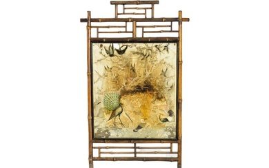 A Cantonese 'bird' embroidery screen, late 19th century