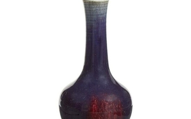 A Chinese aubergine-glazed porcelain vase, Qing