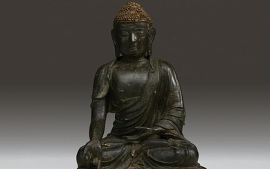 A Chinese bronze figure of Buddha, Ming dynasty