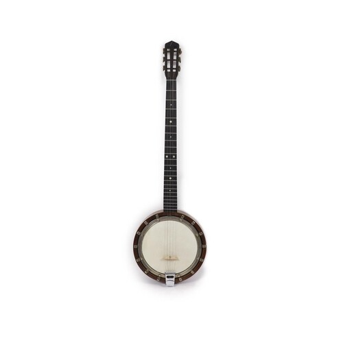 A Clifford Essex banjo with rosewood case and inlaid ebony f...