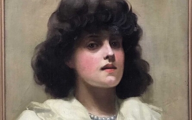 A Crump (19th century), oil on canvas portrait of a lady, signed and dated 91