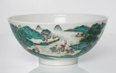 A Fine Famille Rose Bowl with Mark - Porcelain - China - First half 20th century