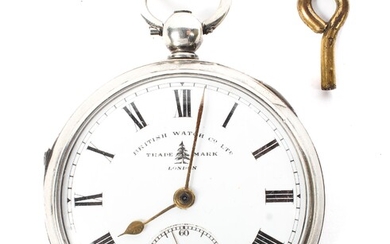 A George V silver cased open faced pocket watch by the British Watch Company