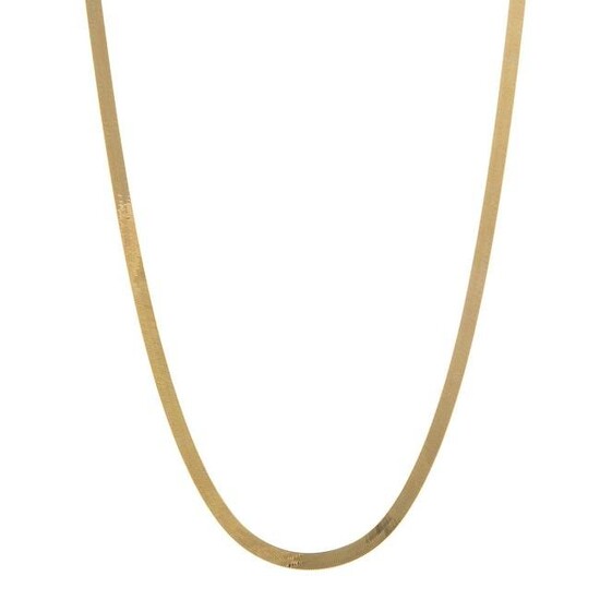 A Herringbone Chain in 14K Yellow Gold