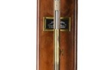 A LATE VICTORIAN LACQUERED BRASS FORTIN-TYPE LABORATORY MERCURY STICK BAROMETER
