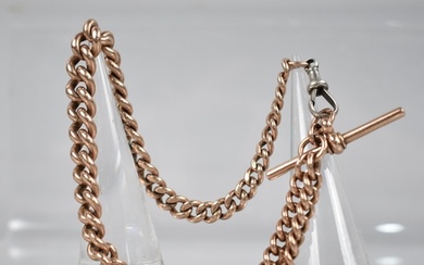 A Late 19th/Early 20th Century 9ct Rose Gold Watch Chain, Gr...