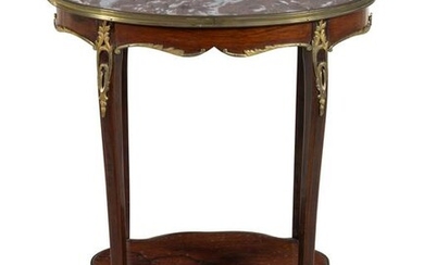 A Louis XV Style Gilt Bronze Mounted Rosewood