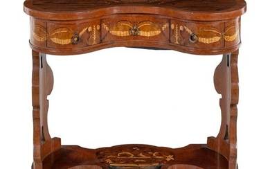 A Louis XV Style Marquetry Dressing Table