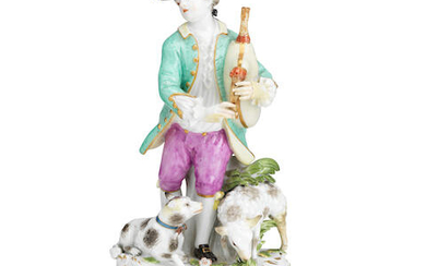 A Meissen figure of a shepherd