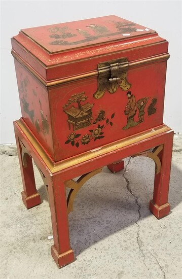 A PAINTED ORIENTAL CHEST