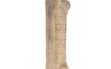 A POTTERY TOMB PILASTER Han Dynasty