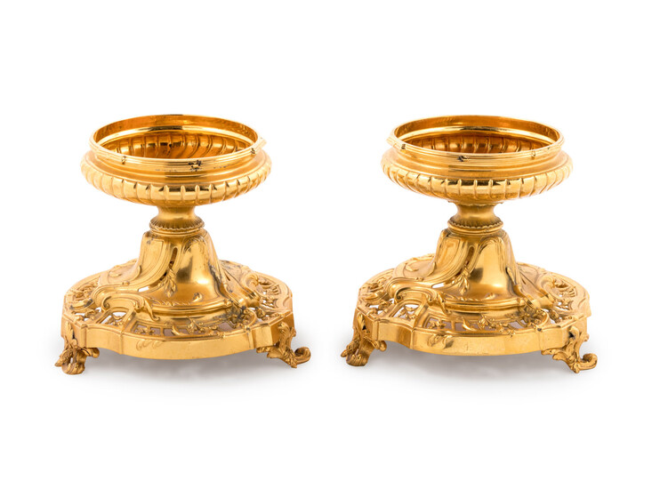 A Pair of French Silver-Gilt Tazze