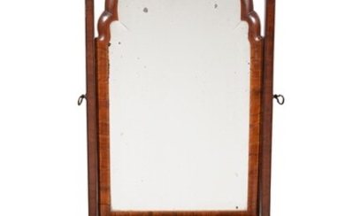 A Queen Anne walnut dressing mirror