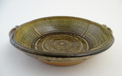 A Roger Cockram studio pottery twin handled bowl.