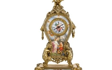 A SILVER-GILT AND ENAMEL TIMEPIECE, VIENNA, LATE 19TH CENTURY